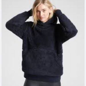 Athleta Sherpa Reversible Navy Pullover